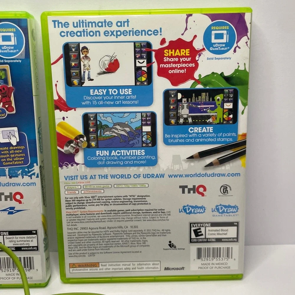 Xbox 360 uDraw GameTablet Bundle with Pictionary and uDraw Studio Instant Artist